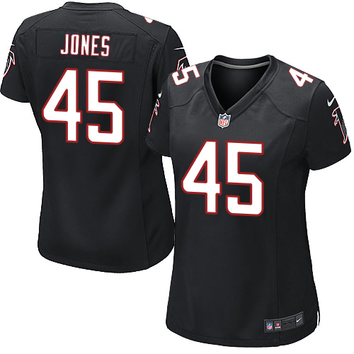 Women's Elite Deion Jones Nike Jersey Black Alternate - #45 NFL Atlanta Falcons